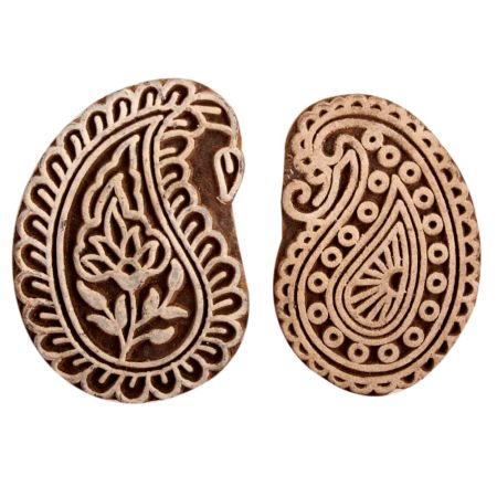 Set of 2 Piece New Mix Wooden Printing Block